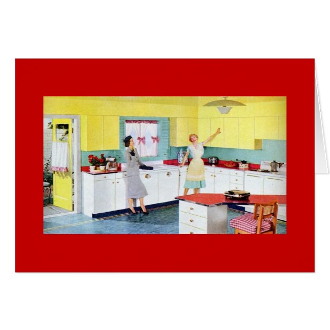 Zwei Vintage Frauen in der Küche (Vorderseite (Horizontal))