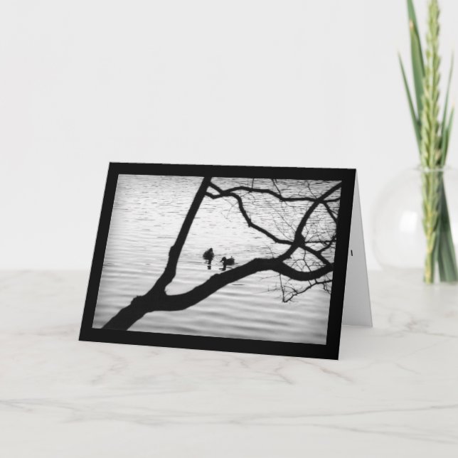 Zwei Vögel - Beileid Karte (Vorderseite)