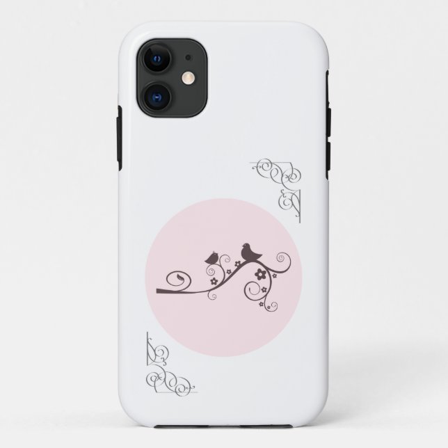 Zwei Vögel, die auf einem Nieder sitzen Case-Mate iPhone Hülle (Rückseite)