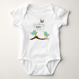 Zwei Vögel "erstes Grandbaby" Baby-Bodysuit Baby Strampler