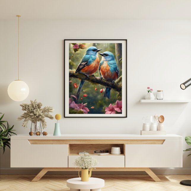 Zwei Vögel in Liebe Foto Print (Two Birds in Love Photo Print)