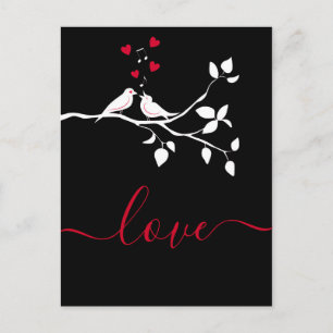 zwei Vogel in Liebe Postkarte