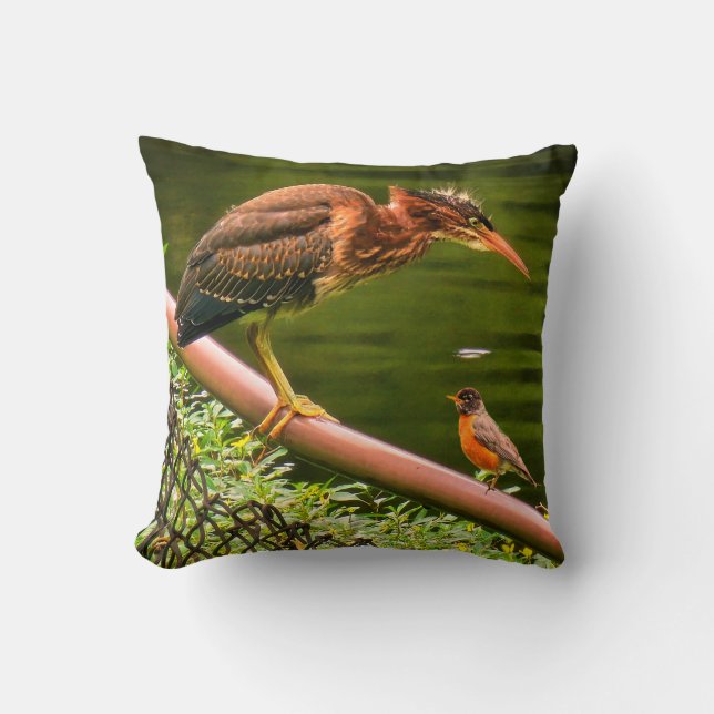 Zwei Vögel Kissen (Vorderseite)