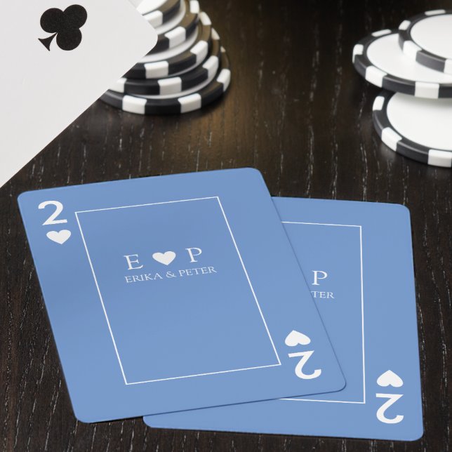 Zwei von Herz-Liebe Hochzeit Maisblütenblume Spielkarten (Von Creator hochgeladen)