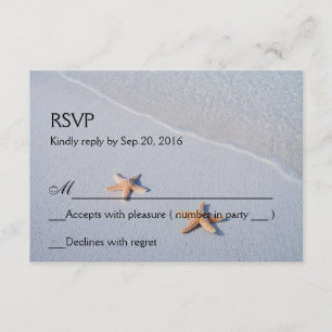 Zwei von uns   RSVP-Karte der Liebe Starfish RSVP Karte