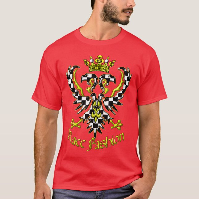 Zwei vorangegangenes gekröntes Auto, das Adler T-Shirt (Vorderseite)
