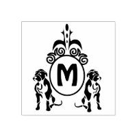 Zwei Wachhunde Monogramm
