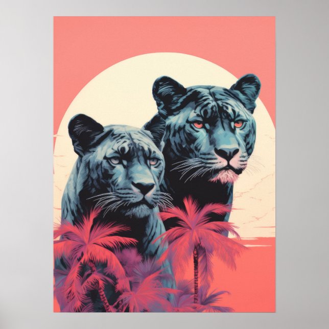 Zwei Wächter: Tropische Panther Poster (Vorne)
