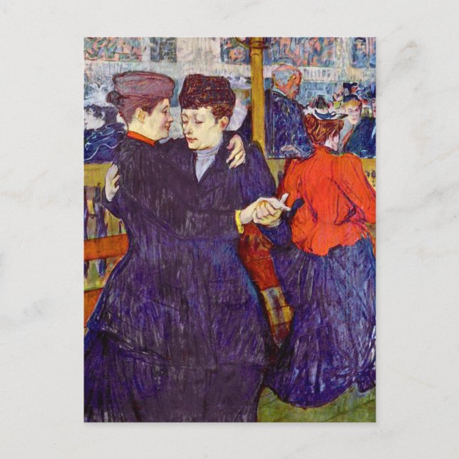 Zwei Waltzers von Toulouse-Lautrec Postkarte (Vorderseite)