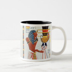 Zwei Wandgemälde von den Gräbern der Könige von Zweifarbige Tasse