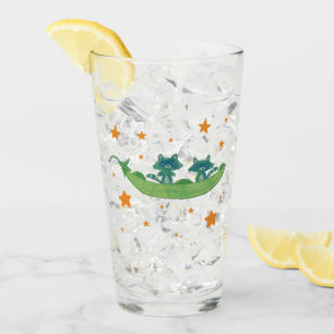 Zwei Waschbären in einer Erbsenschote Whimsische Glas