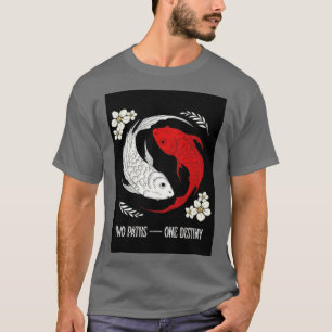 Zwei Wege, ein Schicksal, rotes und weißes Fisch-T T-Shirt
