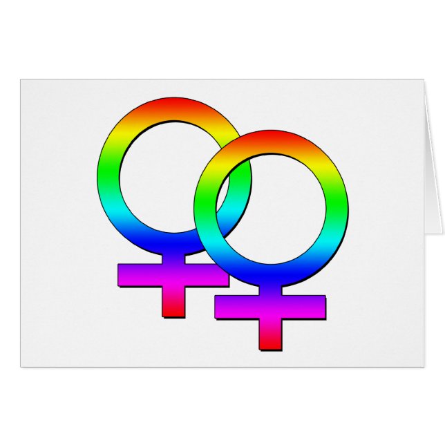 Zwei weibliche Zeichen-Karte (Vorderseite (Horizontal))