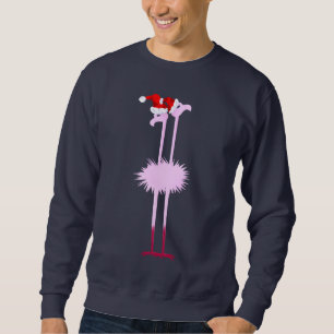 Zwei Weihnachtsflamingo-Shirt Sweatshirt