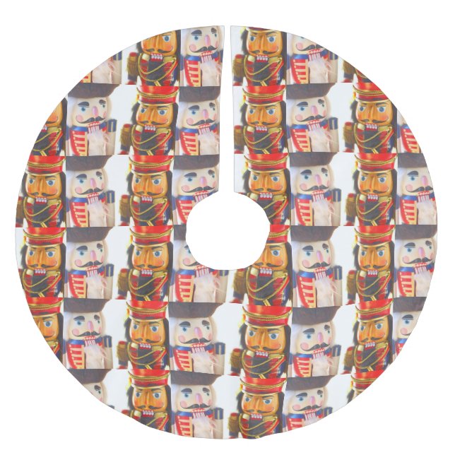 Zwei Weihnachtsknacker Polyester Weihnachtsbaumdecke (Vorderseite)