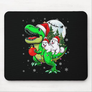 Zwei Weihnachtssamoyeds Reittiere Rentiere Lover K Mousepad