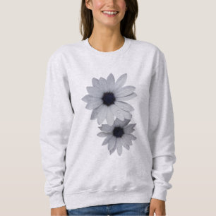 zwei weiße Blume Sweatshirt