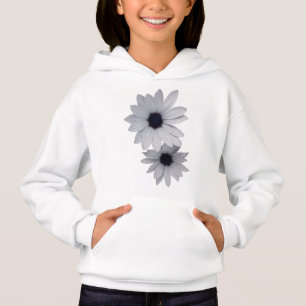 zwei weiße Blumen Hoodie