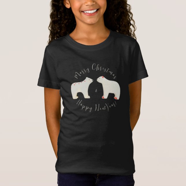 Zwei weiße Eisbären T-Shirt (Vorderseite)