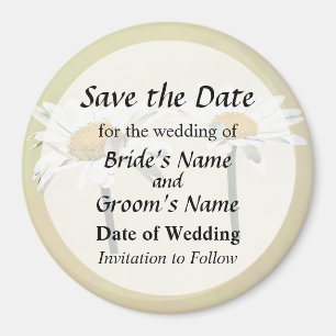 Zwei weiße Milchprodukte wellen Save the Date Magnet