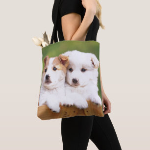Zwei Welpen Tasche