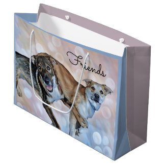 Zwei Welpenfreunde Geschenktasche Große Geschenktüte