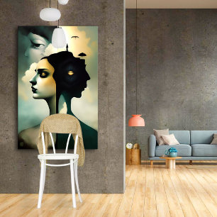 Zwei Welten Leinwanddruck