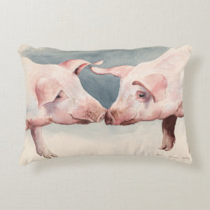 Zwei wenig Piggies 2012 Zierkissen