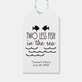 Zwei weniger Fische im Meer Hochzeit Geschenkanhänger