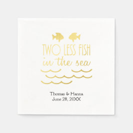 Zwei weniger Fische im Meer Hochzeit Serviette