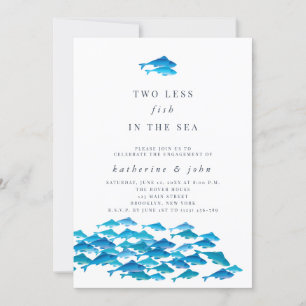 Zwei weniger Fische in der Sea Engagement Party Einladung