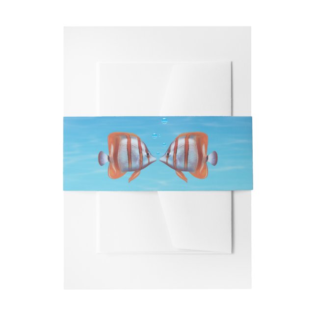 Zwei weniger Fische unter Wasser im Meer Einladungsbanderole (Vorderseite Beispiel)
