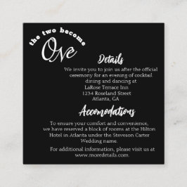 Zwei werden schwarz begleitkarte