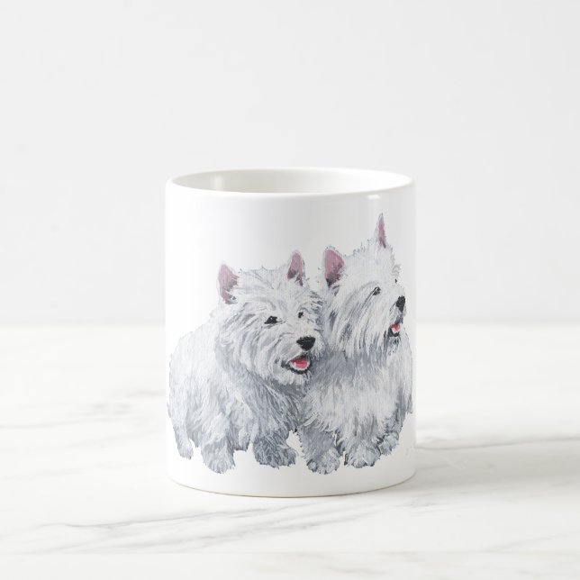 Zwei Westies Kaffeetasse (Mittel)