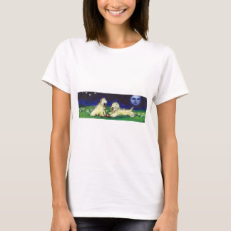 Zwei wheatens unter dem Mond T-Shirt