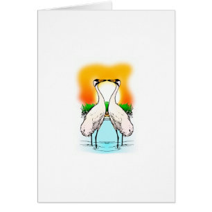 Zwei Whooping Kran-Küssen