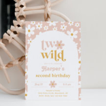 Zwei Wild-Birthday-Einladung | Daisies | 2.
