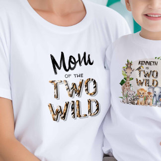 Zwei wild, Safari 2. Geburtstag Mama T - Shirt