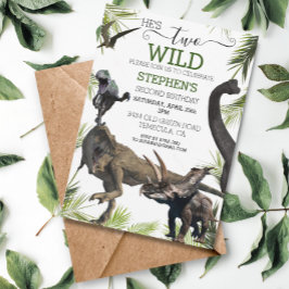 Zwei wilde Dinosaurier Tyrannosaurus Raptor Geburt Einladung