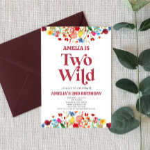 Zwei wilde Wildblume Zweites Party zum Geburtstag