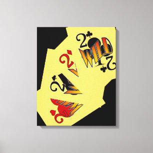 Zwei-wilder Poker auf Leinwand