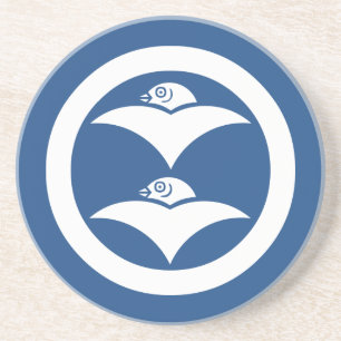 Zwei Wildgänse im Kreis Sandstein Untersetzer