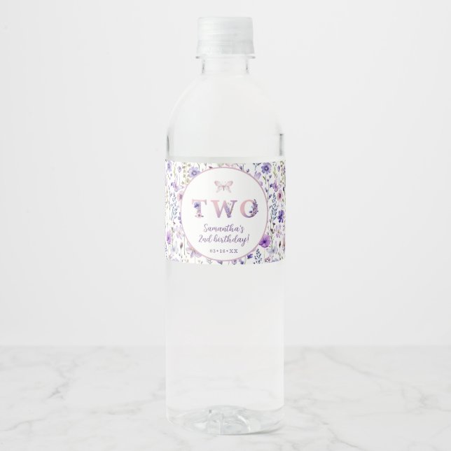 Zwei Wildwasser-Flaschenmarken zum zweiten Geburts (Vorderseite)