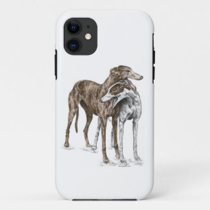 Zwei Windhund-Freund-Hundekunst Case-Mate iPhone Hülle