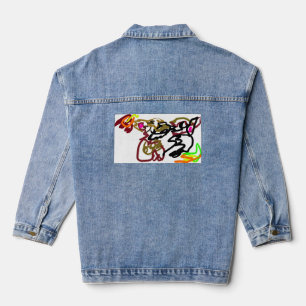 Zwei Wölfe Herbst Jeansjacke