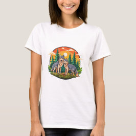 Zwei Wölfe T-Shirt