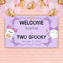 Zwei wunderschöne Halloween-Begrüßungsbanner Banner