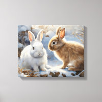 Zwei wunderschöne sonnige Kaninchen braun und weiß