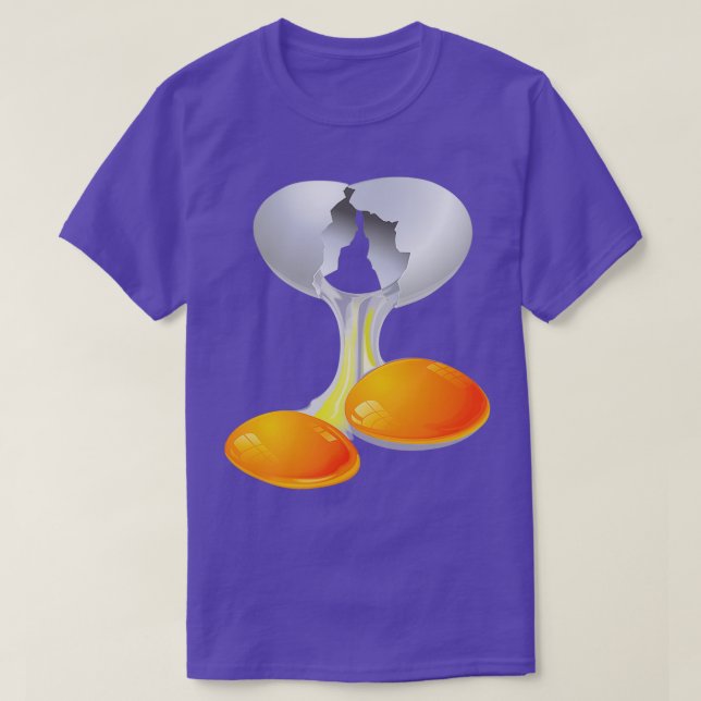 Zwei Yolks Egg Twins T-Shirt (Design vorne)