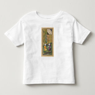 Zwei Zahlen, die in einem Obstgarten lesen und Kleinkind T-shirt